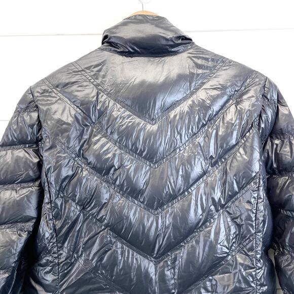 Calvin Klein Womens M Packable Down Quilted Puffer‎ Jacket Full Zip Black Travel - Picture 4 of 12